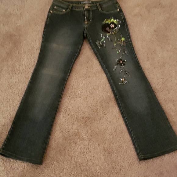 Miss F & 2 Denim - Floral Beaded Jeans